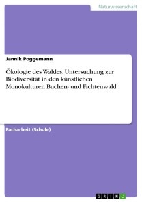 Ökologie des Waldes. Untersuchung zur Biodiversität in den künstlichen Monokulturen Buchen- und Fichtenwald