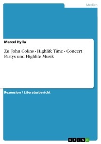 Zu: John Colins - Highlife Time - Concert Partys und Highlife Musik