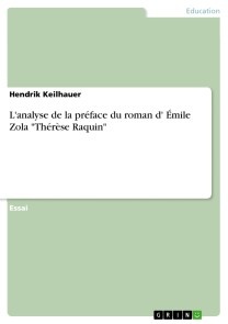 L'analyse de la préface du roman d' Émile Zola 