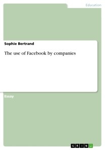 The use of Facebook by companies
