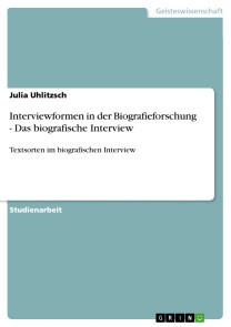 Interviewformen in der Biografieforschung - Das biografische Interview