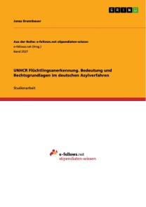 UNHCR Flüchtlingsanerkennung. Bedeutung und Rechtsgrundlagen im deutschen Asylverfahren