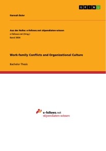 Work-family Conflicts and Organizational Culture