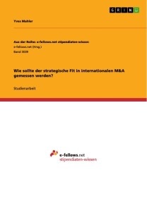 Wie sollte der strategische Fit in internationalen M&A gemessen werden?