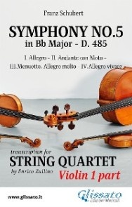 Symphony No.5 - D.485 for String Quartet (Violin 1)