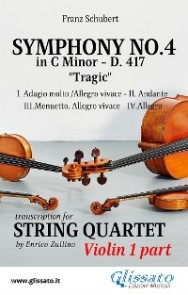 Symphony No.4 - D.417 for String Quartet (Violin 1)