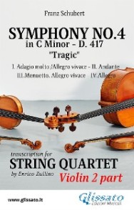 Symphony No.4 - D.417 for String Quartet (Violin 2)